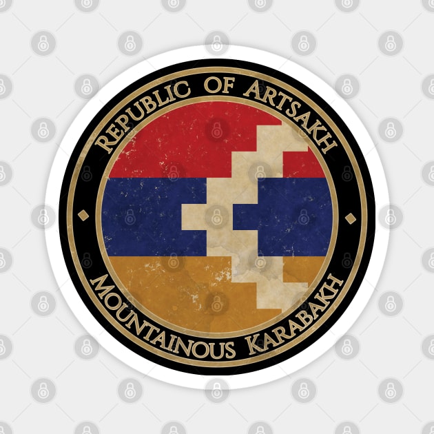 Vintage Republic of Artsakh Asia Asian Flag Magnet by DragonXX